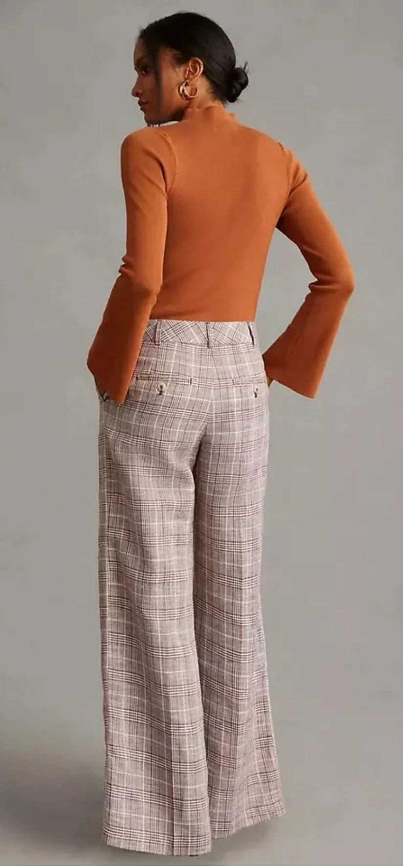 Maeve Plaid Wide-Leg Pants - Image 3