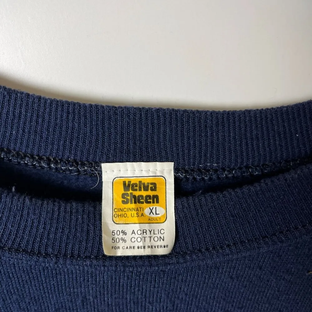 Velva Sheen Medium Anniversary Raglan Sweatshirt Vintage 80s USA Unisex Fit - Image 11