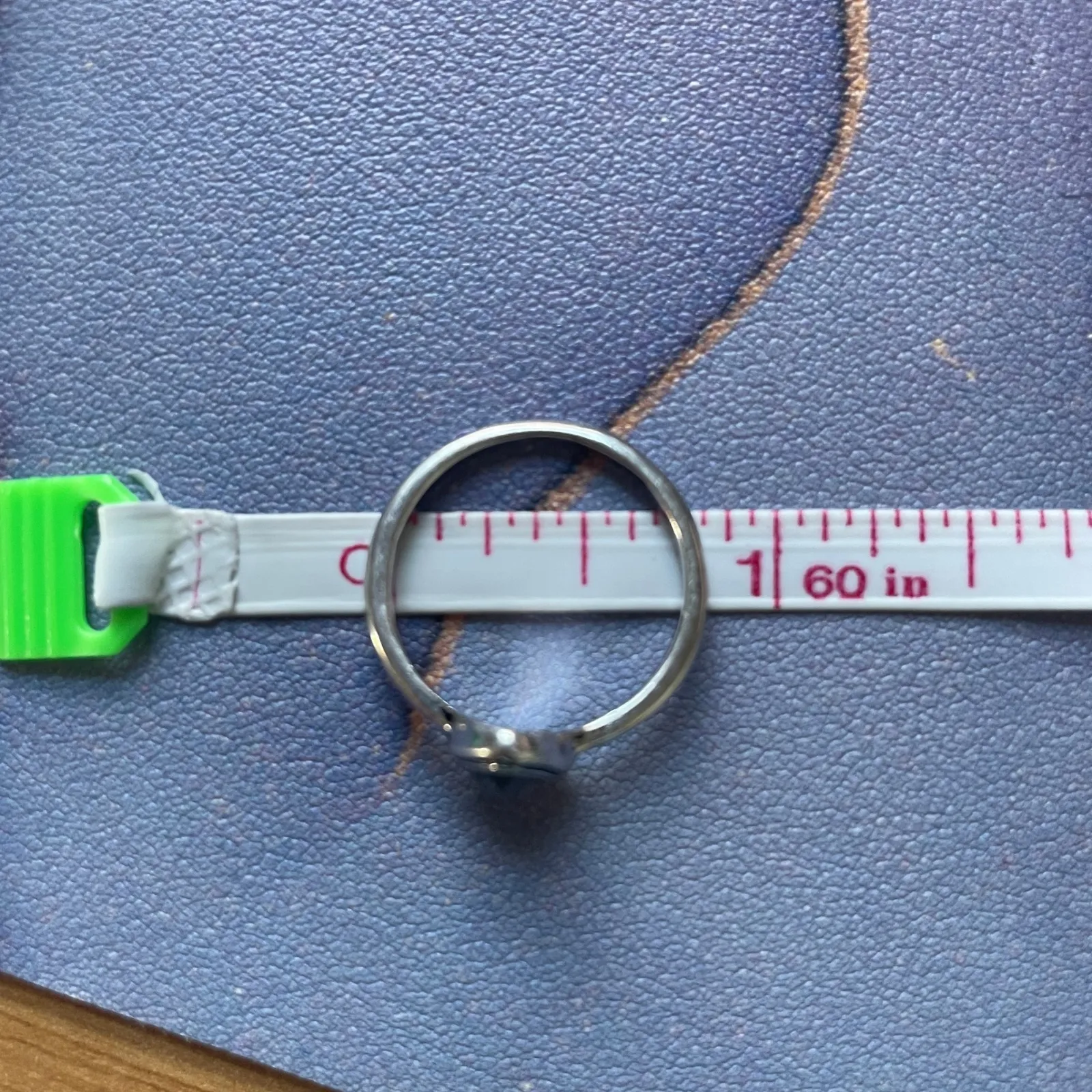 Dainty Pear Gemstone Ring Sterling Silver Minimalist Boho Chic Y2K Early 2000s - Image 8