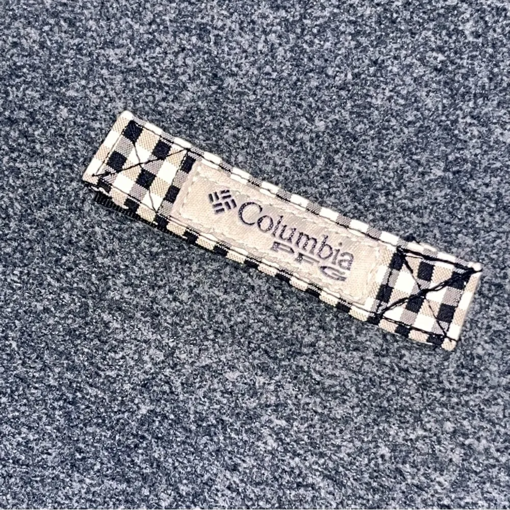 Women’s Columbia PFG Harborside Blue Gingham Fleece Half-Snap Button Pullover - Image 4