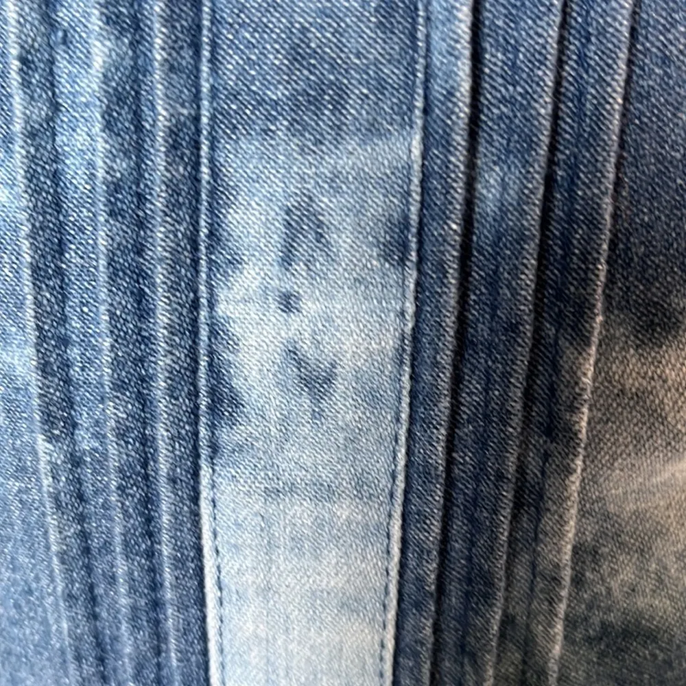 Ya Los Angeles Blue Tie Dye Denim Look Collared Dress Womens Small Summer - Image 11