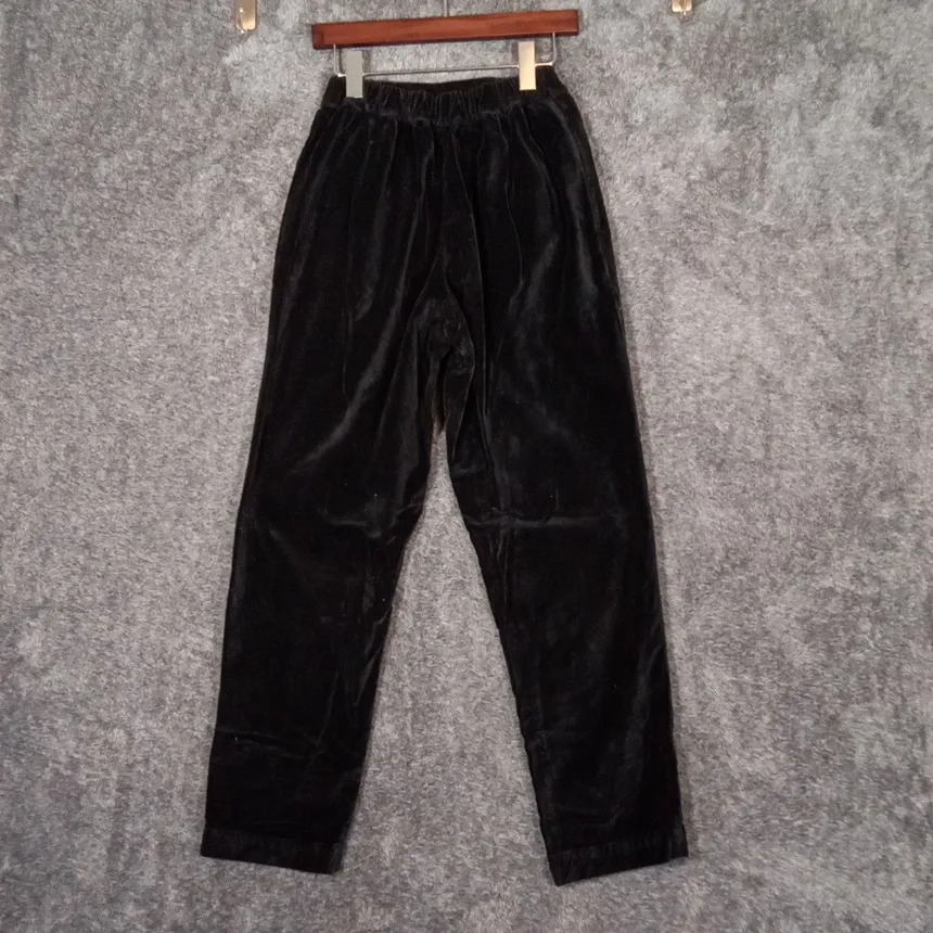 CP Shades Vintage Crushed Velvet Womens Pants Lagenlook Dark Romantic  S - Image 5