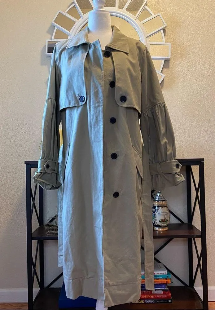 Joie Alwena Trench Coat in Khaki Size XL NWT - Image 3