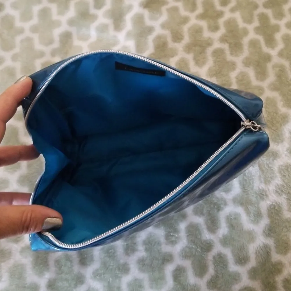 🛍‎ Lancome make up bag metalic blue - Image 2