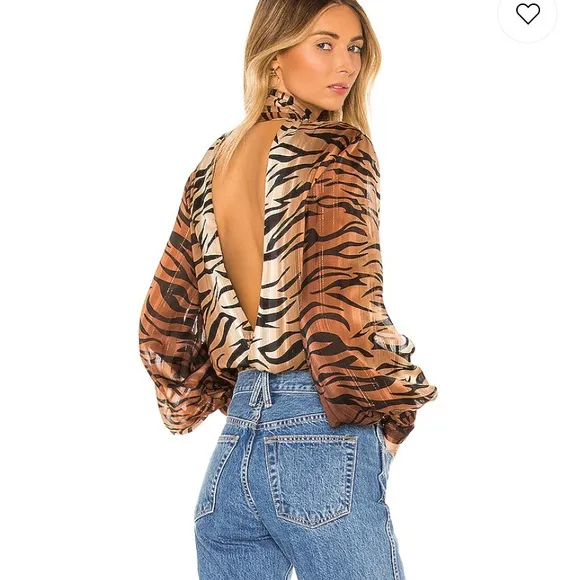 Amira Bodysuit in Tiger Stripe - Image 2