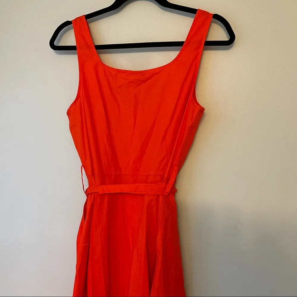 NWOT A New Day Orange Cotton Midi Sundress sz 10 - Image 8