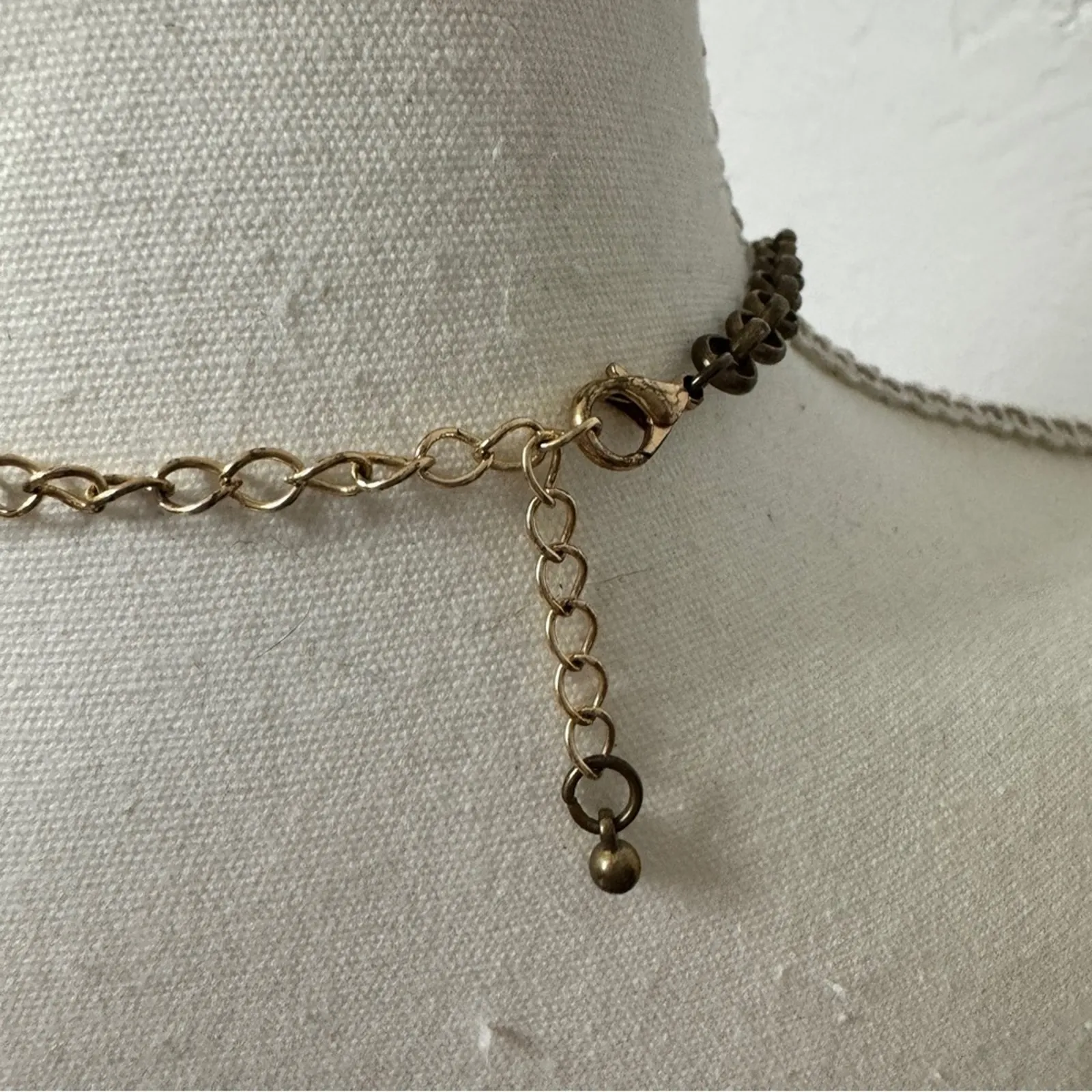 Navy Blue Gold Chain Tassel Statement Necklace Womens Jewelry Chunky Twee - Image 4