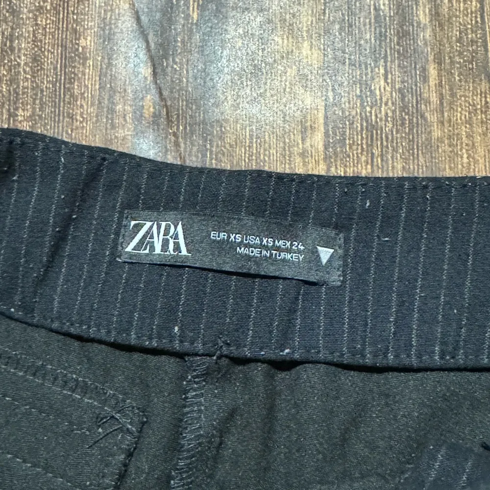 Zara Pinstripe Dress Shorts With Button Detail size XS - Image 2