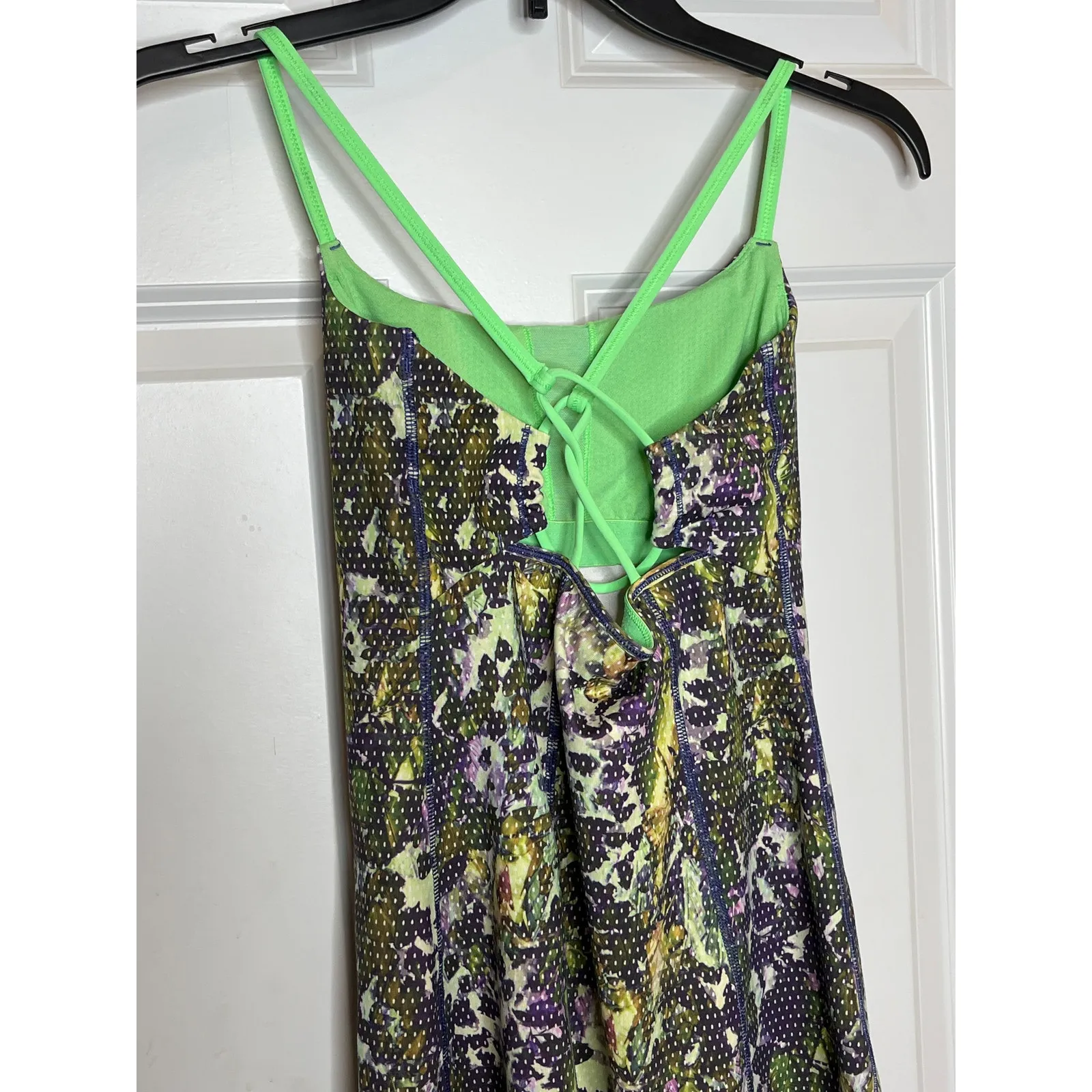 Lululemon Dancing Warrior Tank Floral Sport Multicolor Pistachio Size‎ 4 - Image 5