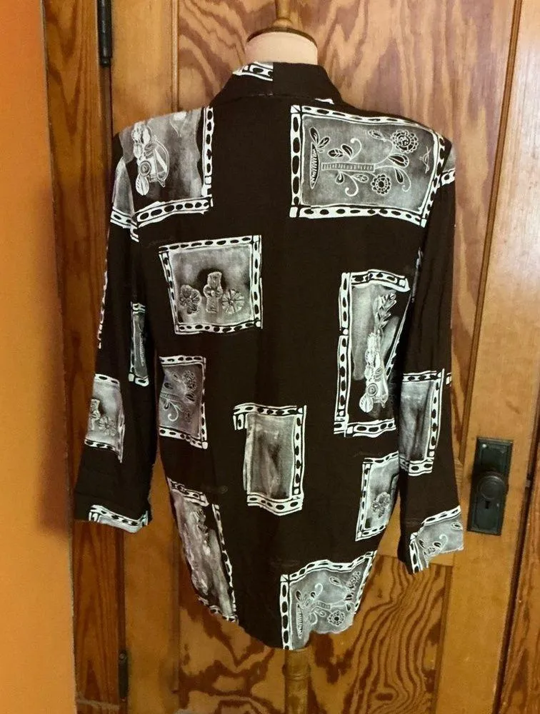 Vintage 80s Kensington Square Blazer Brown Size M - Image 9