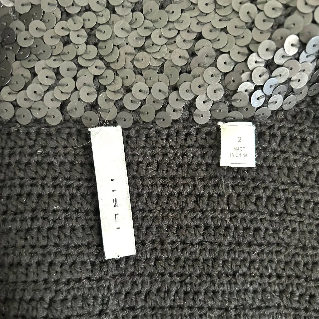 IISLI Black Tiffany Fuller Sequin Fitted Blazer Size 2 - Image 5