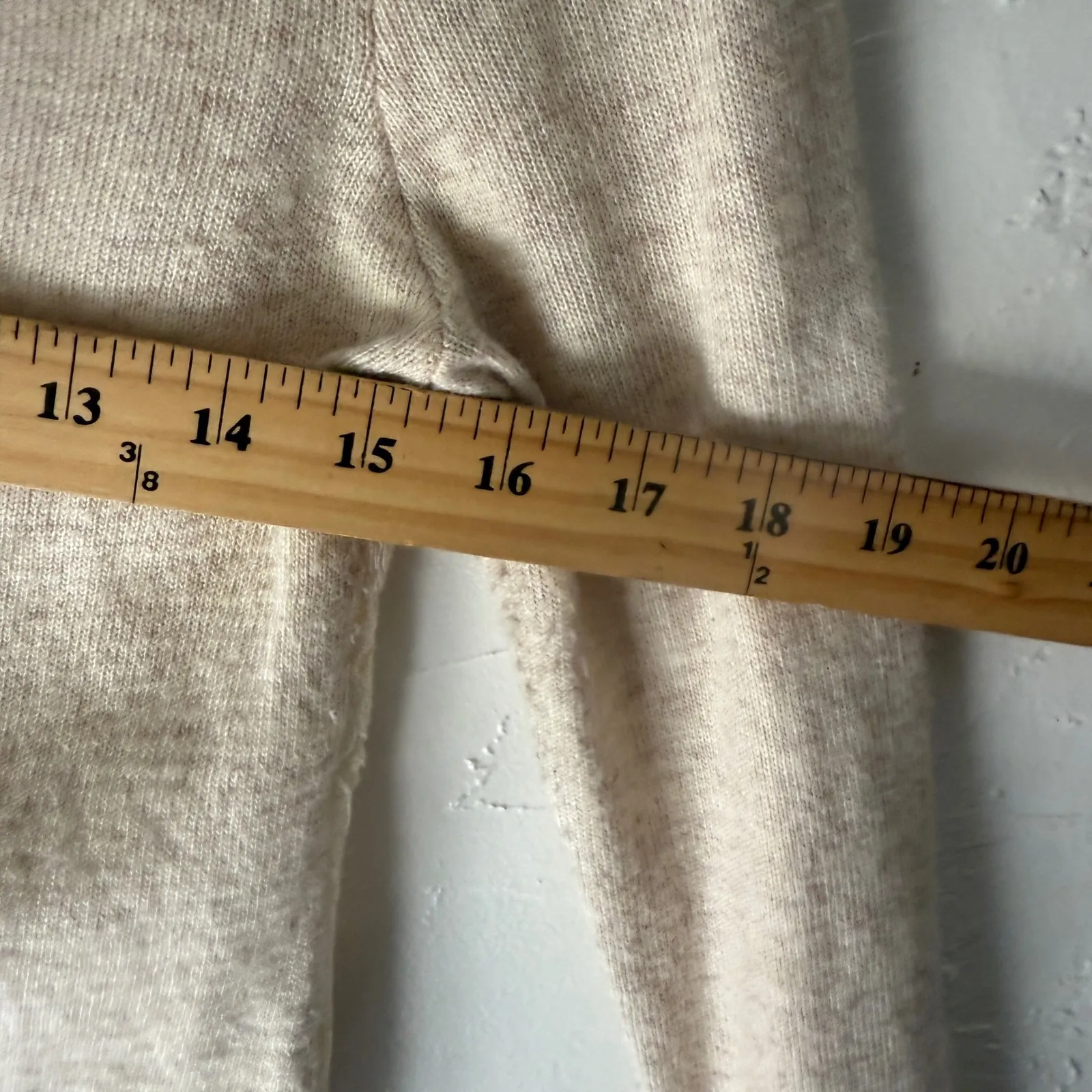 Hem & Thread Women's Lace Sweater S/M Angora Blend Beige Casual Knit Top Cottage - Image 8