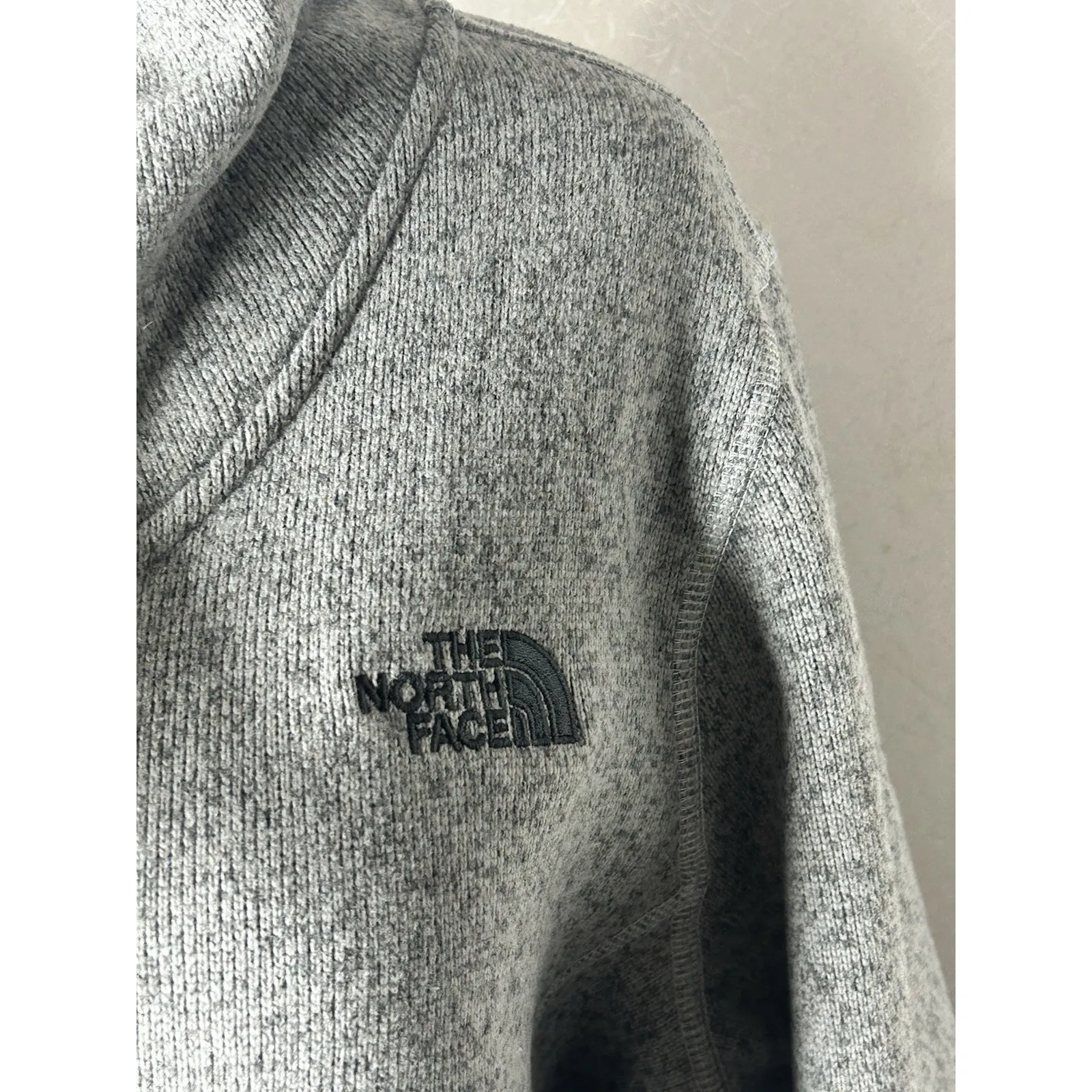 THE NORTH FACE Full Zip Jacket Heather Gray Company Logos Women's Size L NWT New - Image 6