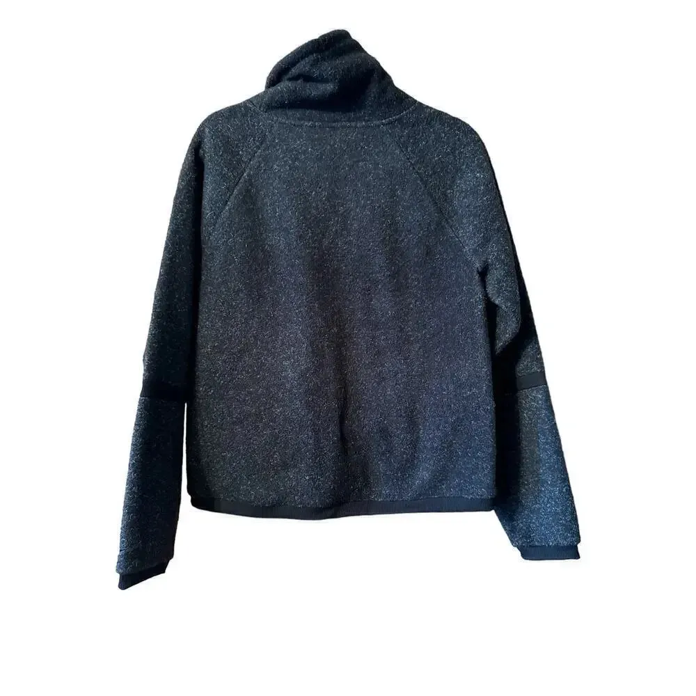Nike Cropped oversized fleece cowl/funnel neck sweatshirt w/pockets - Image 4