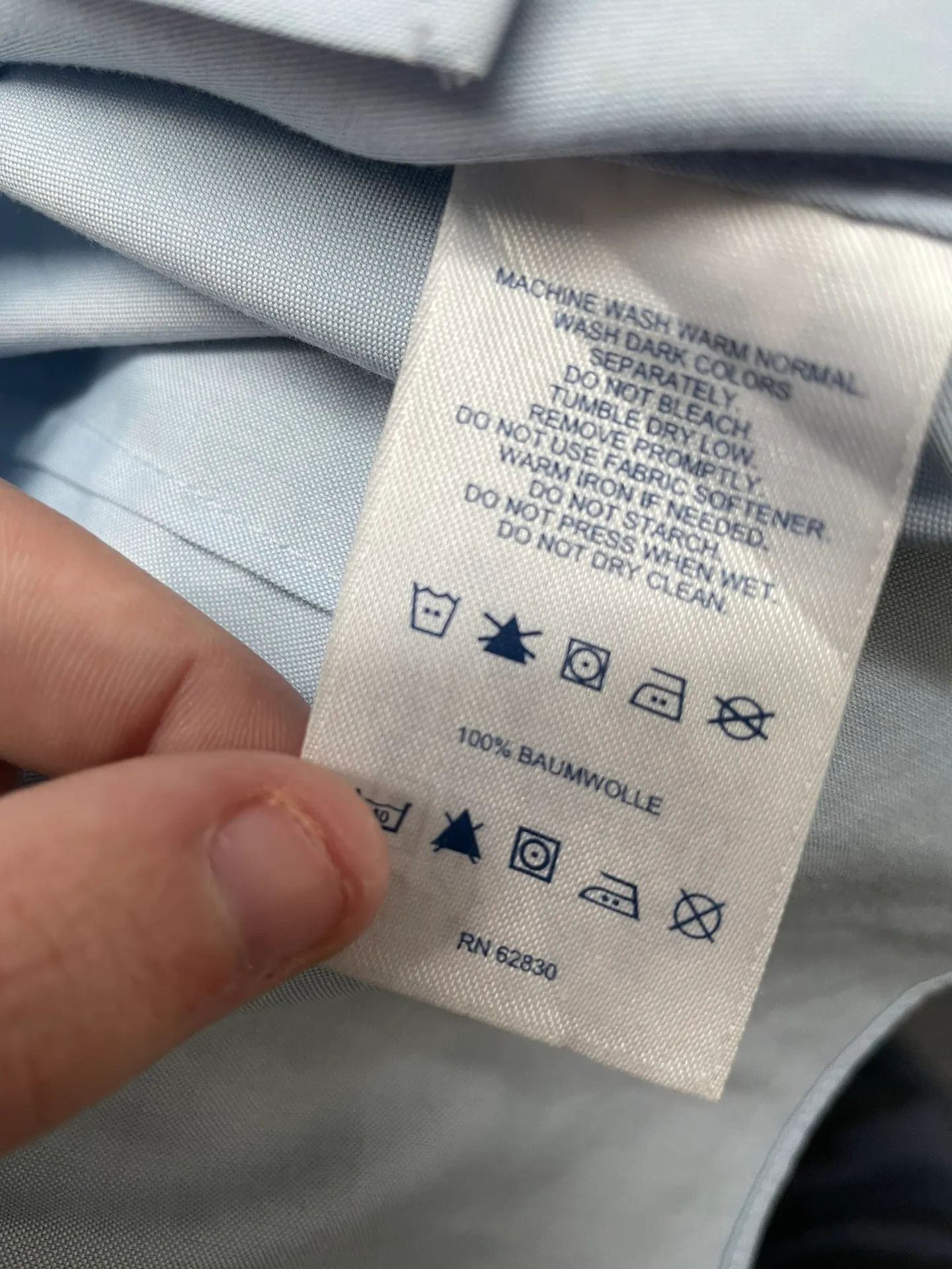 Lands End No Iron Pinpoint Oxford Button Up Shirt Size 6 - Image 4