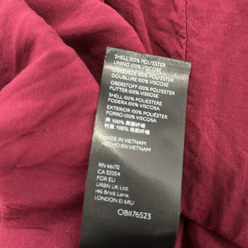 Anthropologie Toulon Pleated Mini Dress Burgundy - Image 12