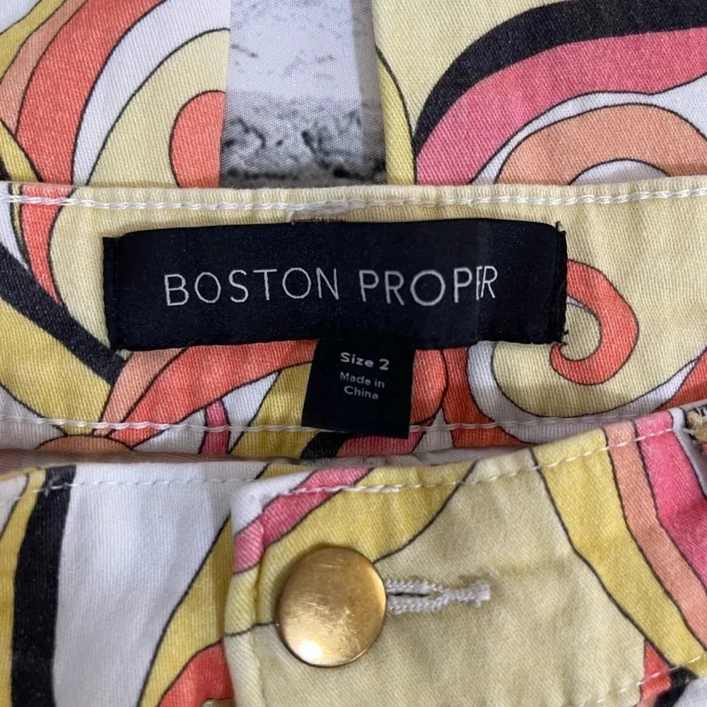 Boston Proper abstract swirl ankle pants 2 - Image 6