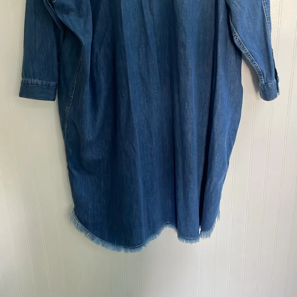 ZARA The 90s Collection Denim Levita Premium ZW Classic Coat Dress Size M NWT - Image 9