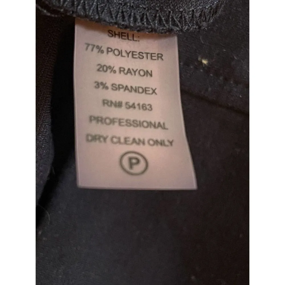 Calvin Klein Sleeveless Dress Navy Blue Womens Size 8 Gold Zipper Detail Sheath - Image 5