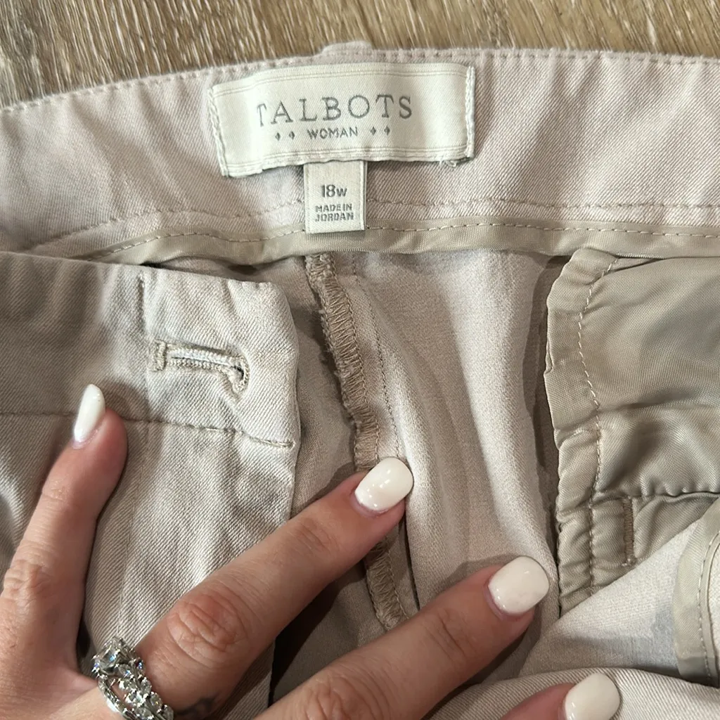 Women’s 18W TALBOTS stretchy capri work / dress pants - Image 2