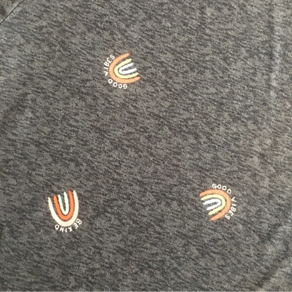 “Good Vibes, Be Kind” Sleep Shirt, Old Navy, Gray, Size XS - Image 5