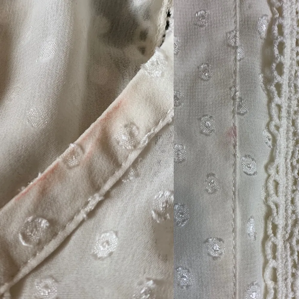 Daniel Rainn blouse sz S semi sheer ivory textured - Image 8