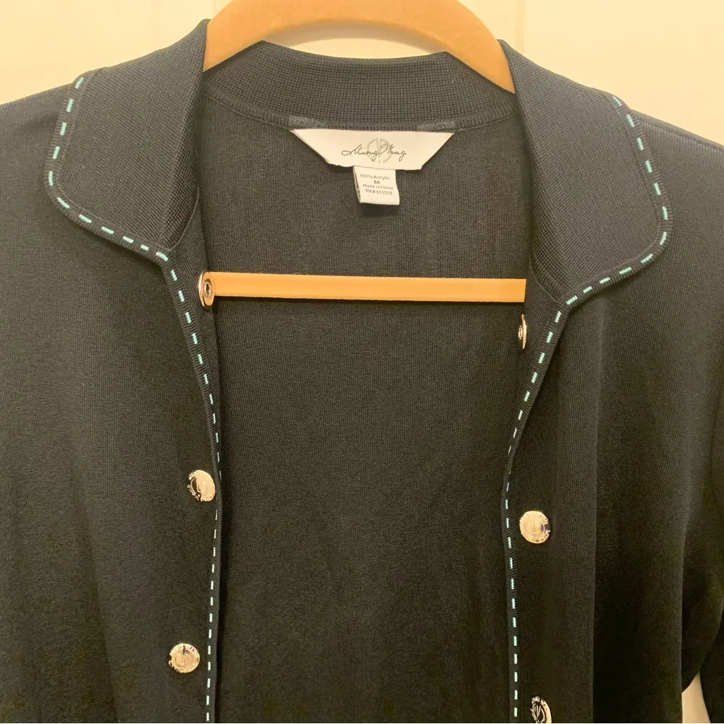 Ming Wang Black Acrylic Medium  Cardigan/Blazer.          2631 - Image 5