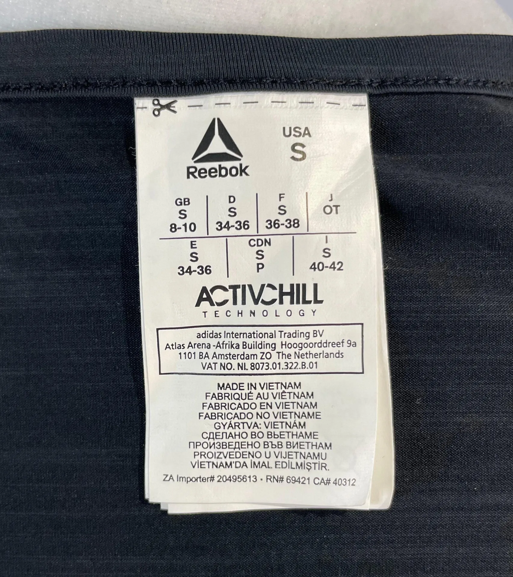 New  Active Velvet Print Mesh Front Short Sleeve T-Shirt Black Size Small - Image 18