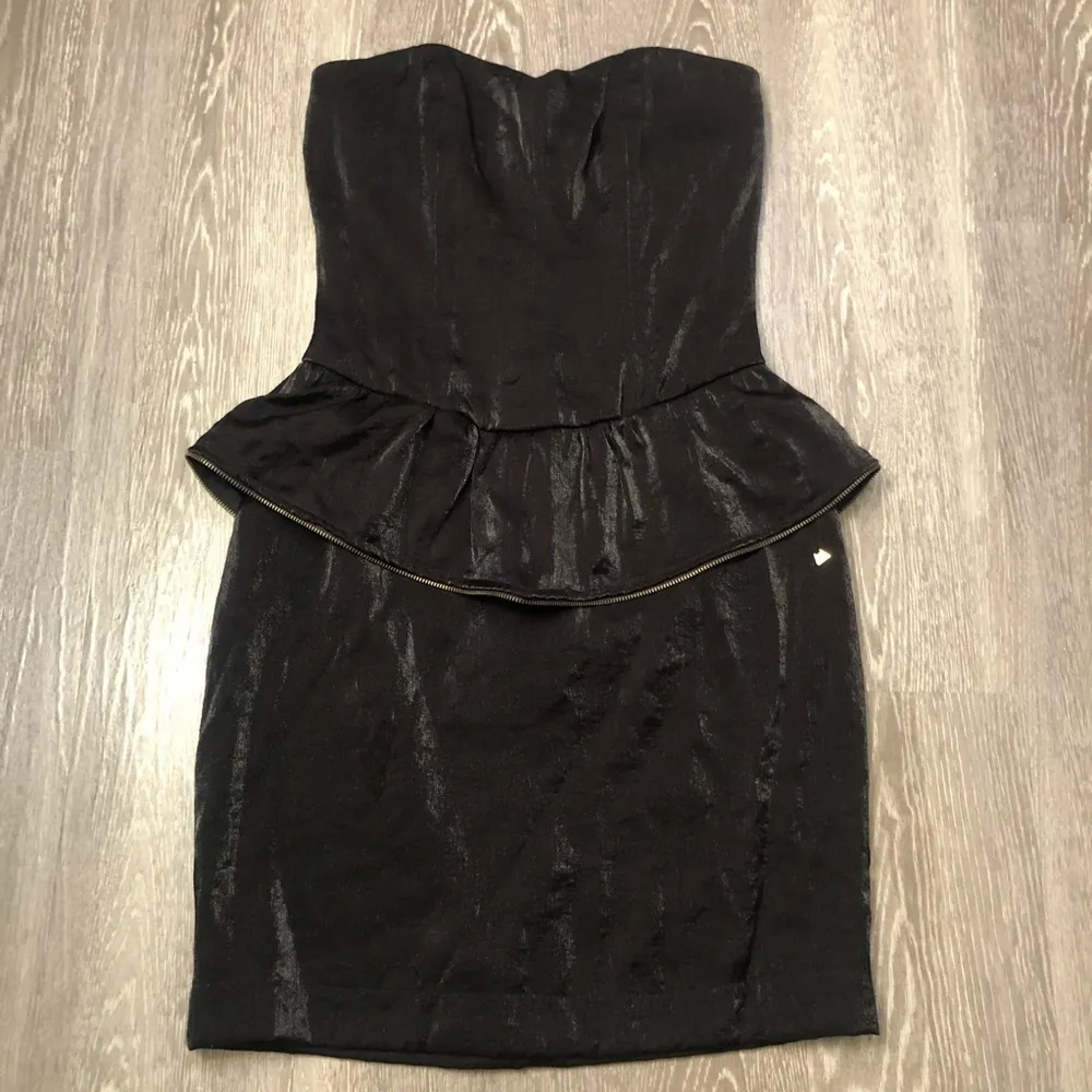 Lurker Label by Matix Strapless Black Peplum Women’s Dress Size S Edgy Y2K Vibes - Image 2