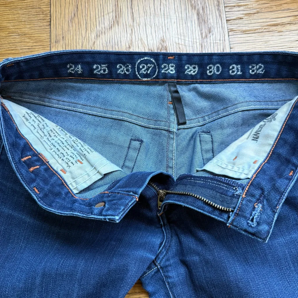 Earnest Sewn Harlan 93 Cigarette Leg Jeans, Size 27, VGUC Blue - Image 7