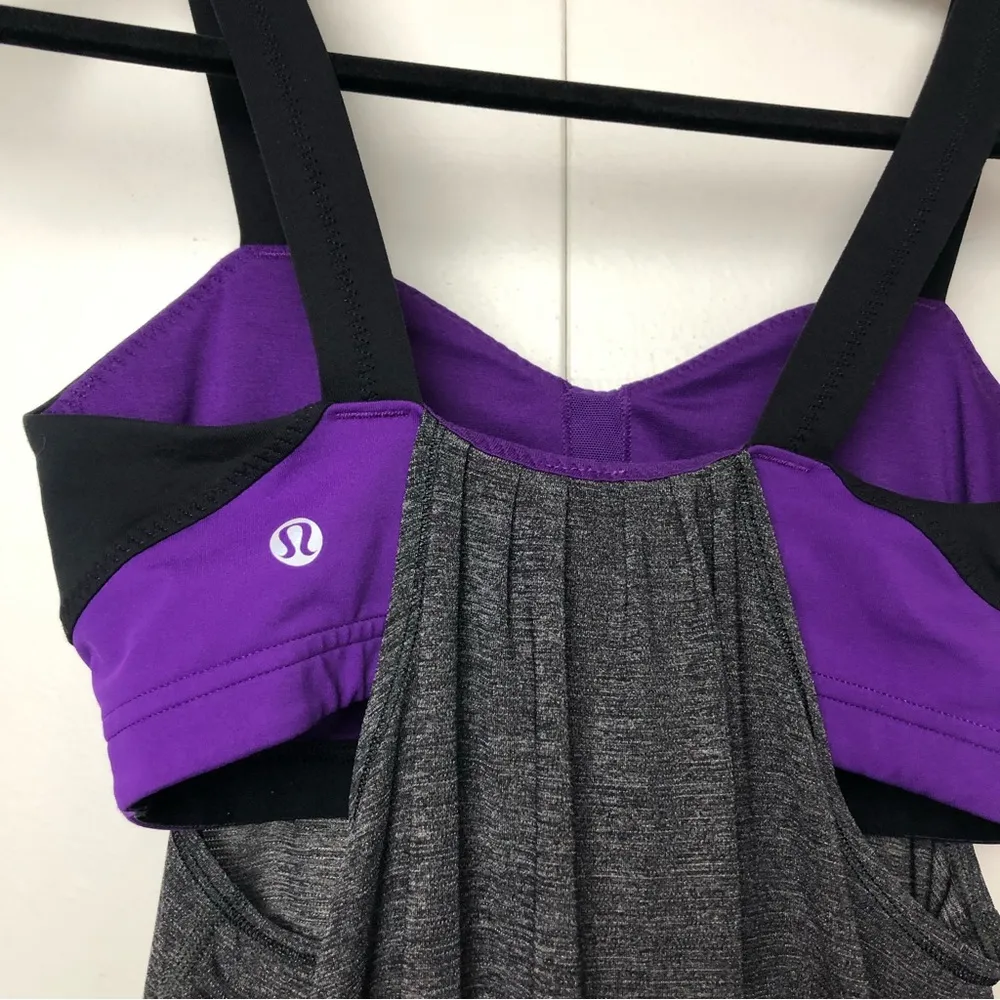 Lululemon Back On Track Tank Top in Black and Tender Violet - Image 5