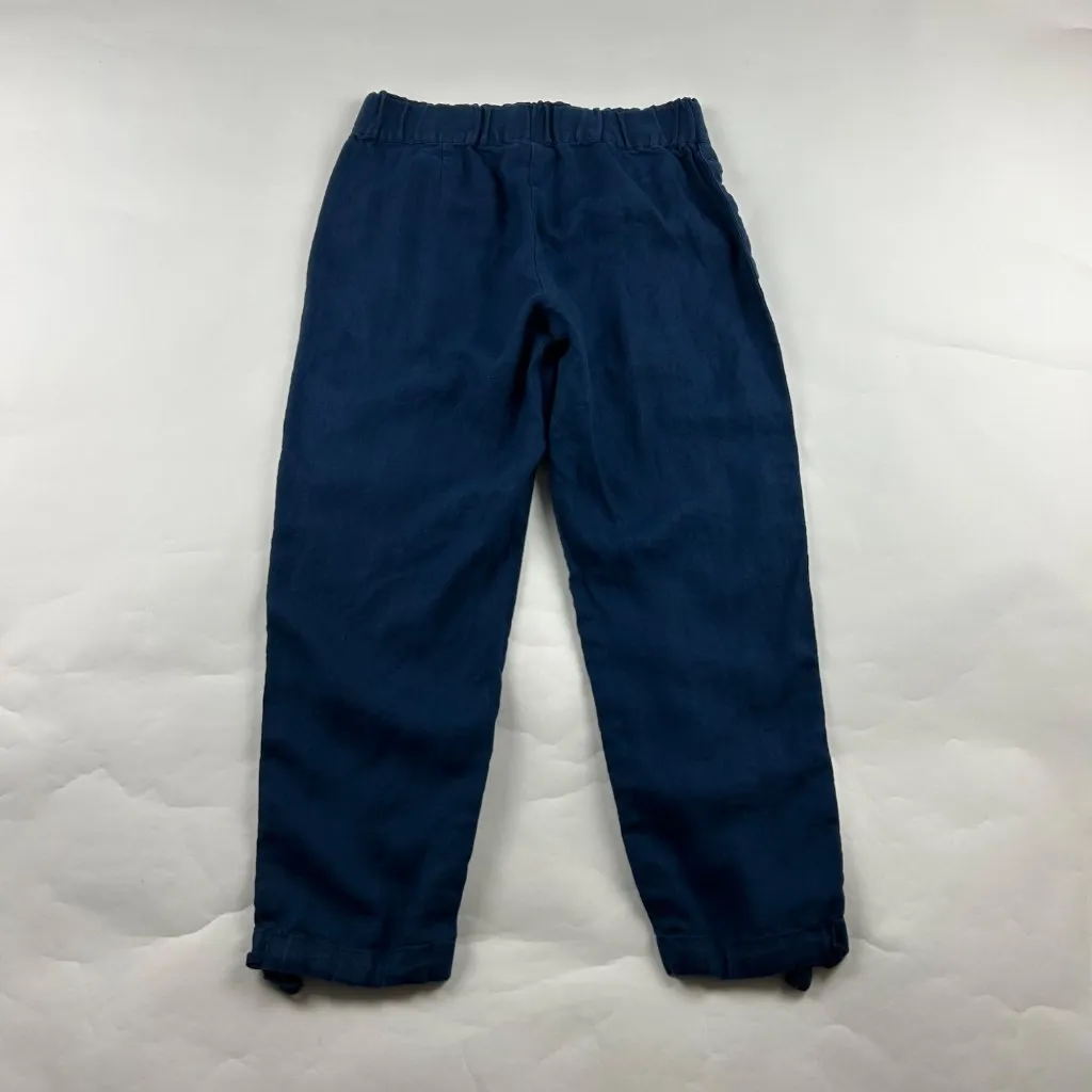J. Jill Navy Linen High Rise Slim Leg Ankle Pant XS Blue - Image 5