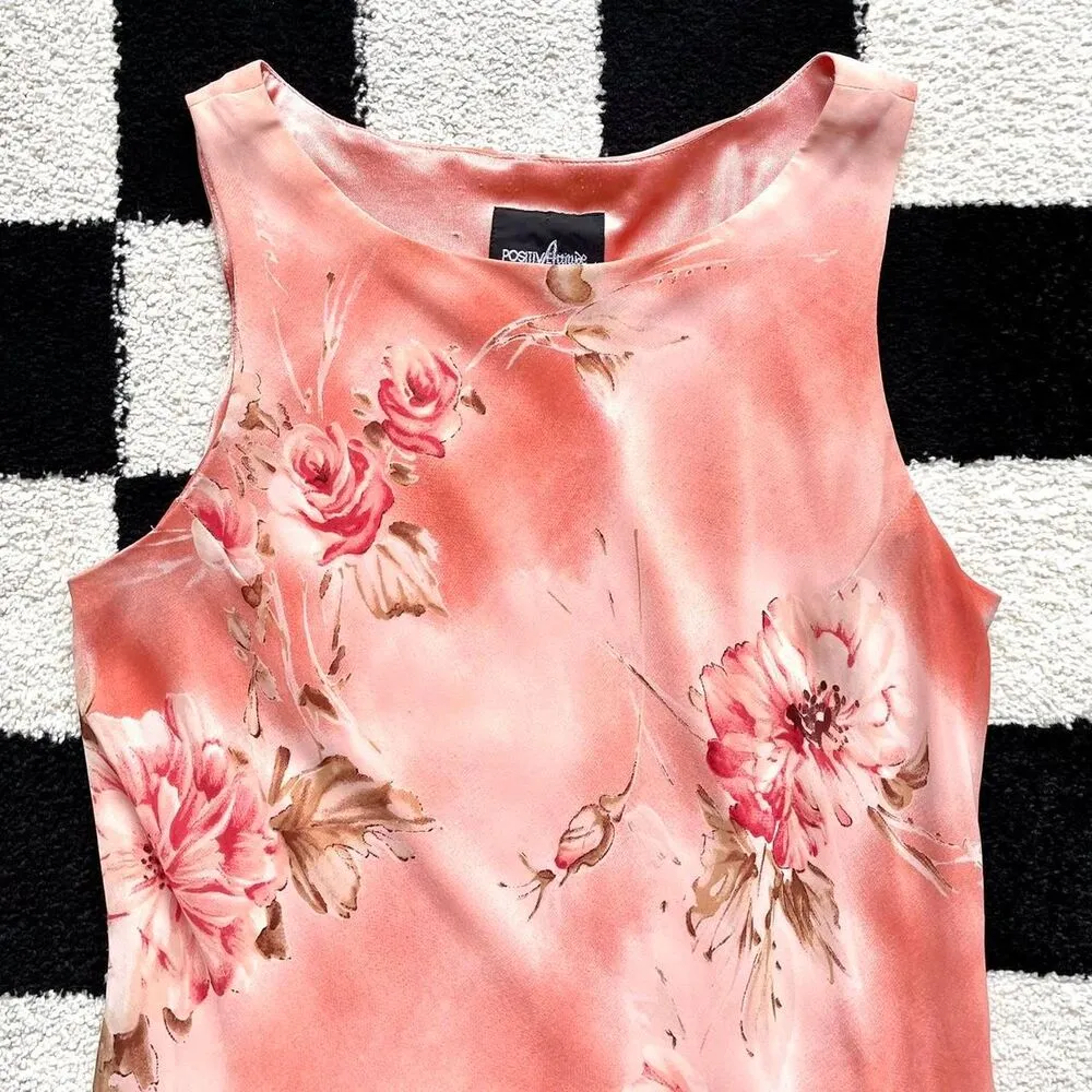 Vintage 90s Pink Floral Fairy Dress Size L - Image 3