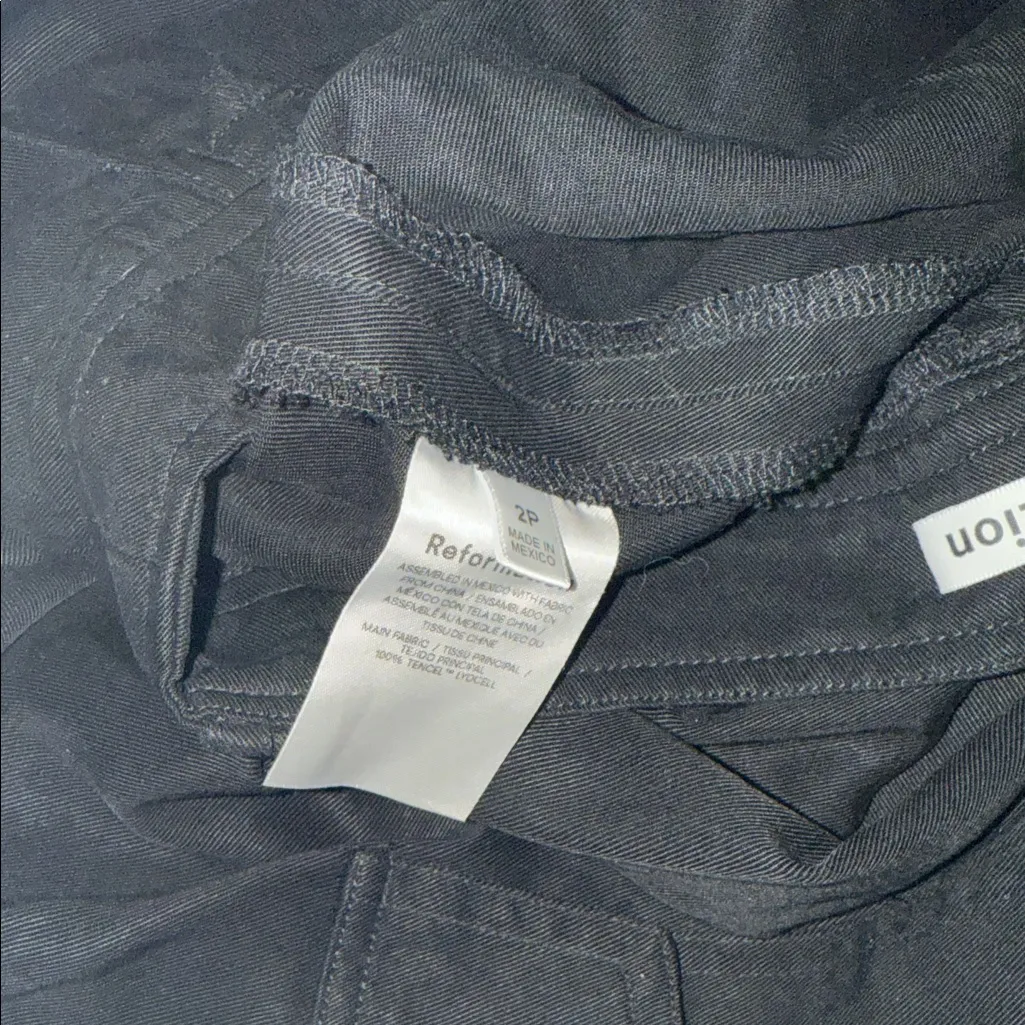 Reformation black Cargo Trousers 100% Tencel Lyocell - Image 5