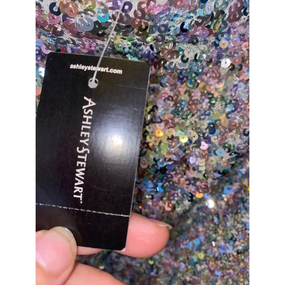 Women's Ashley Stewart Dress Size 22/24 Sequin - Image 3