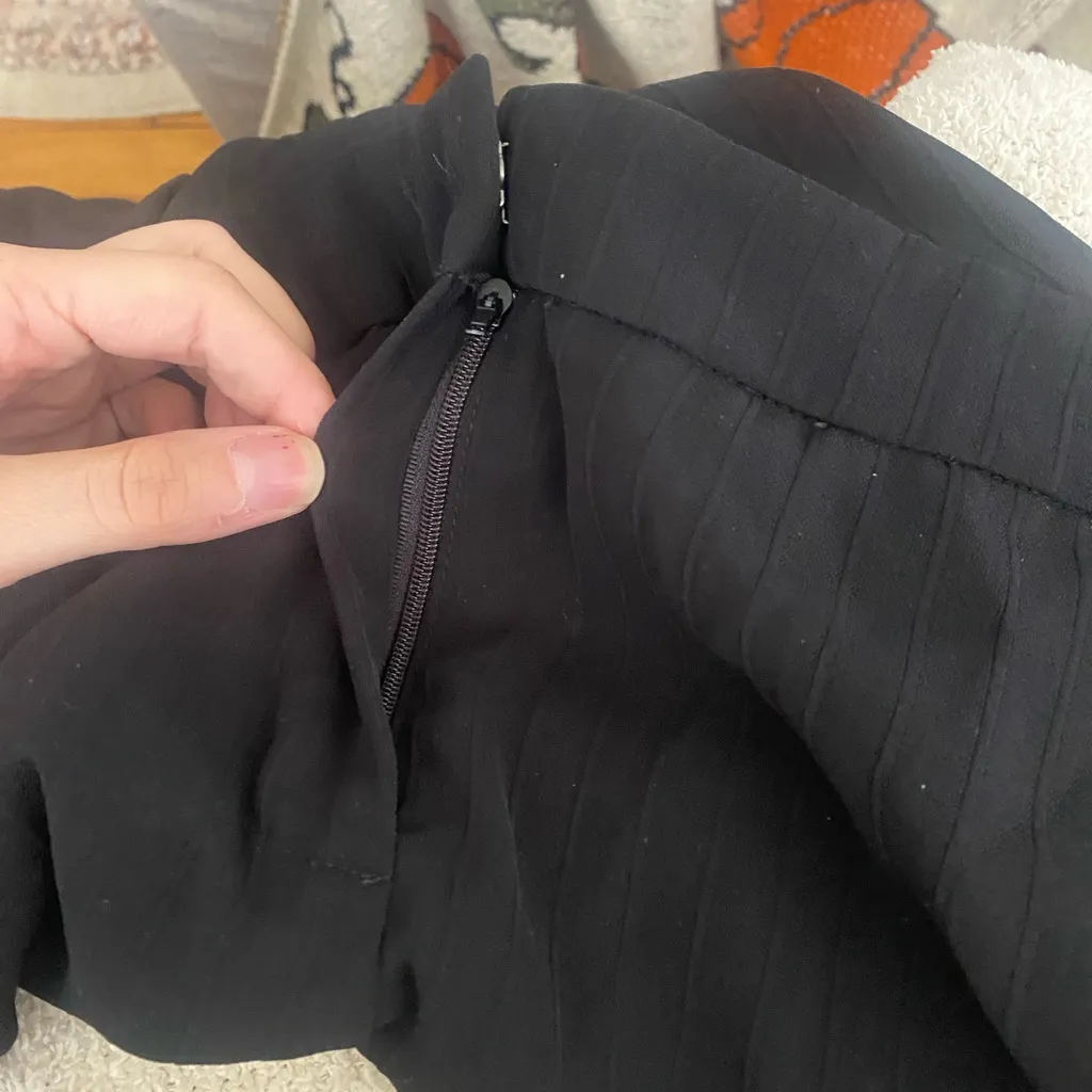 Jones New York Classic Black Ribbed Boot Cut Dress Pants Size 4 - Image 6