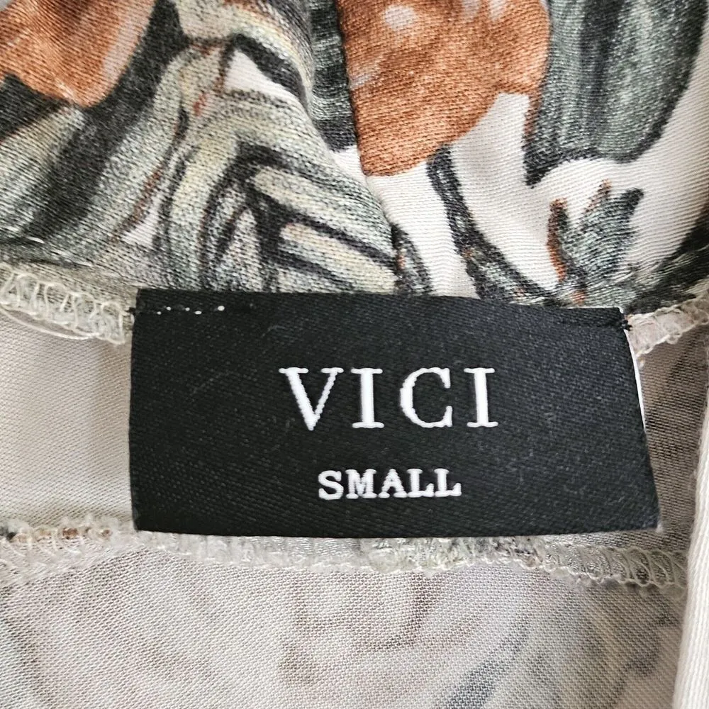 VICI Floral Kimono Dolman V-Neck Short Sleeves Dress Flowy S Boho - Image 8