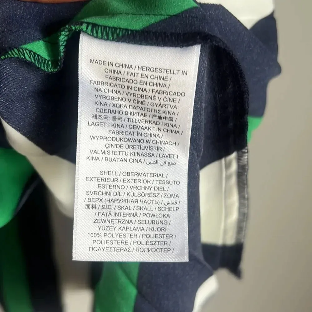 Gant AB Pleated Stripe Skirt LAVISH GREEN Size 12 - Image 7