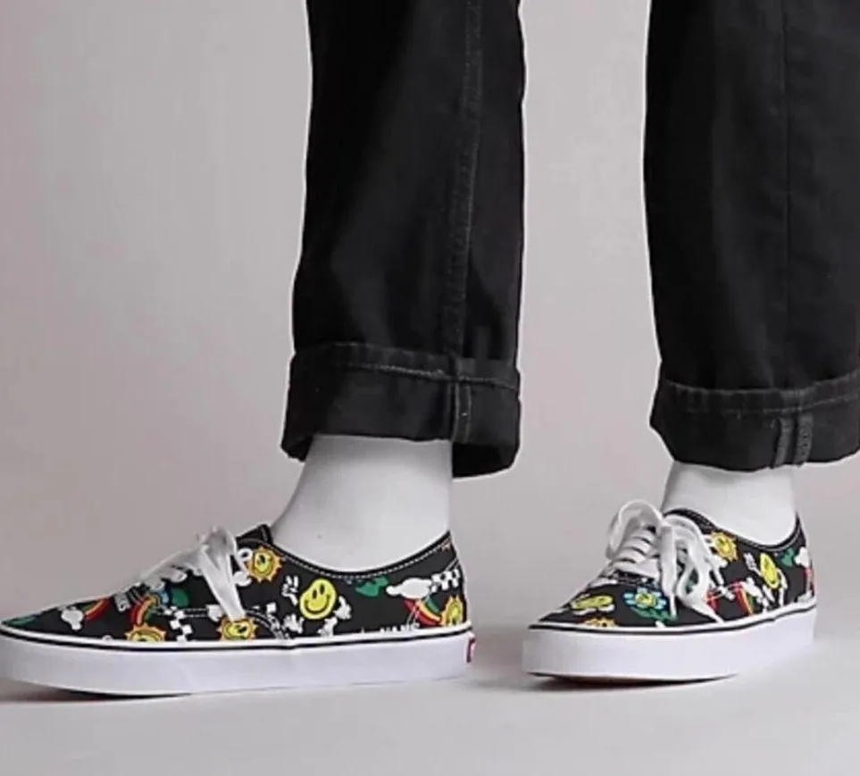 Authentic Better Day Smiley Black & White Skate Shoes 8.5 - Image 8