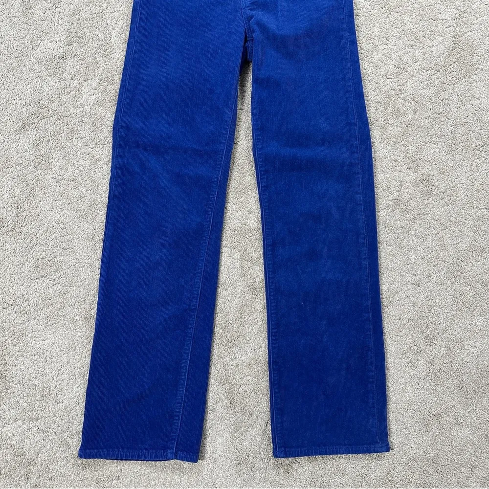 ROLLA’s Women’s Corduroy High Rise Wide Leg Straight Leg Pants in Cobalt Blue 24 - Image 5