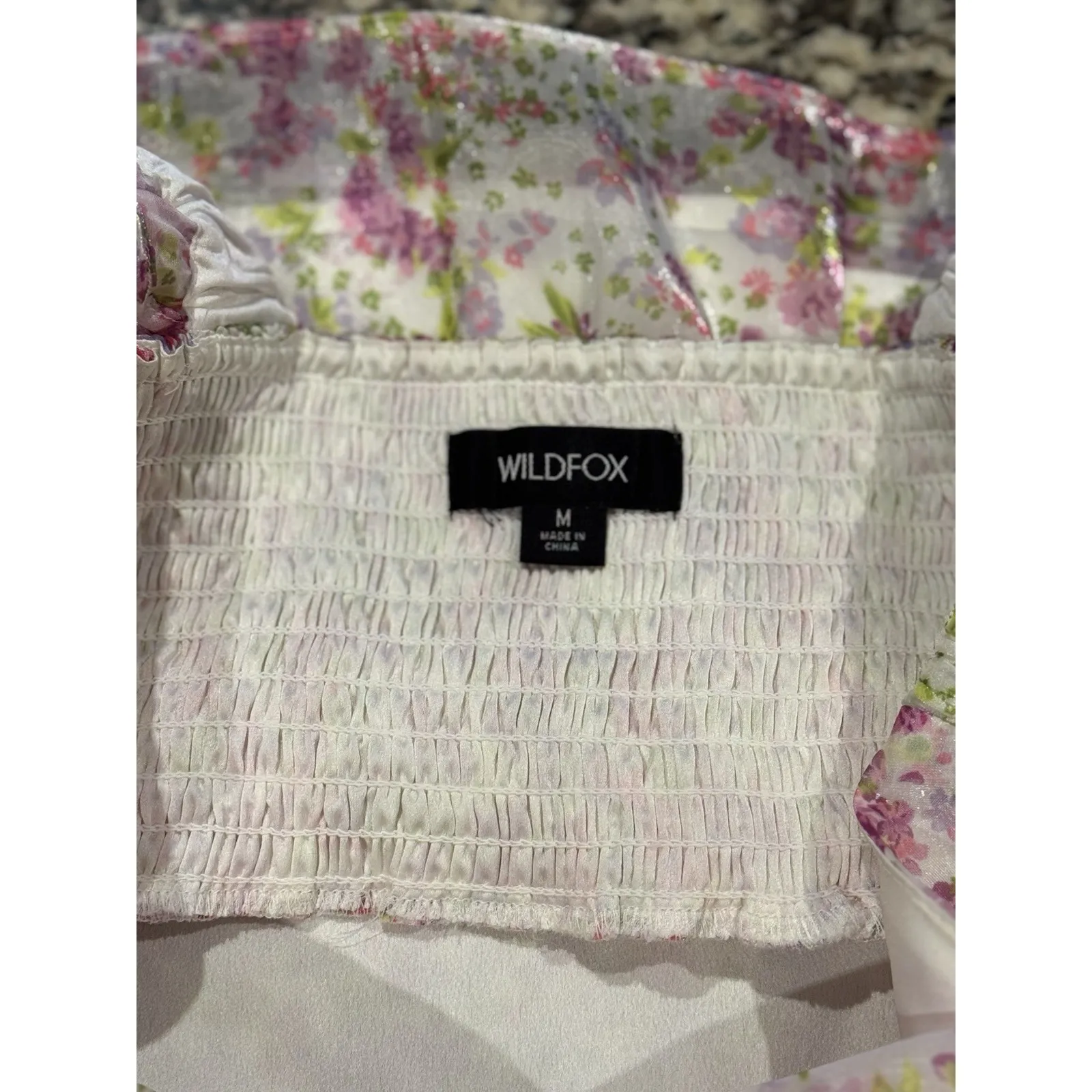 Wildfox Sydney Ruffle Floral Crop Top Cottagecore Y2K‎ Fairycore Babydoll Twee M - Image 5