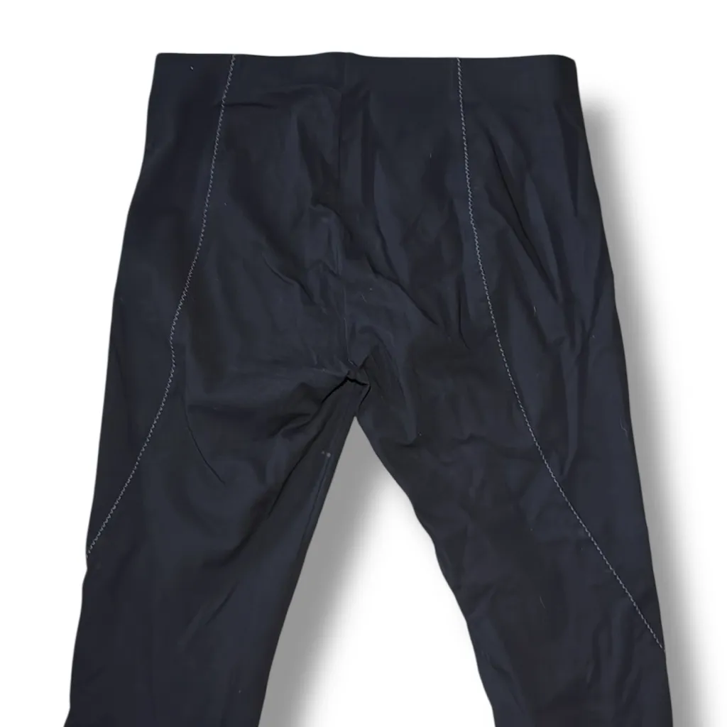Helmut Lang Black Reflex Bodycon Leggings Contrast Topstitch Detail Trim Size Sm - Image 6
