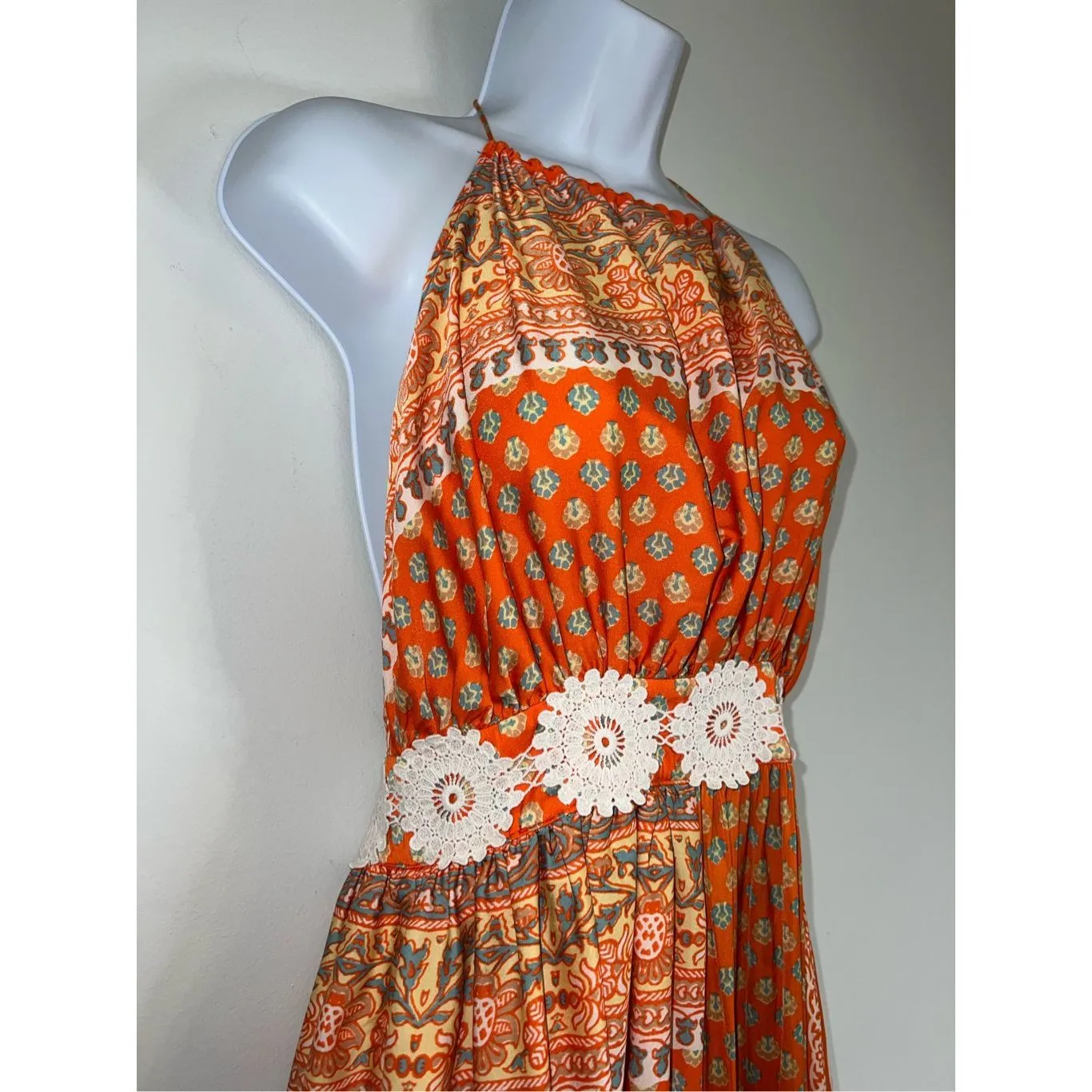 Free People Orange Intimately Romper Lounge Piece - Image 4