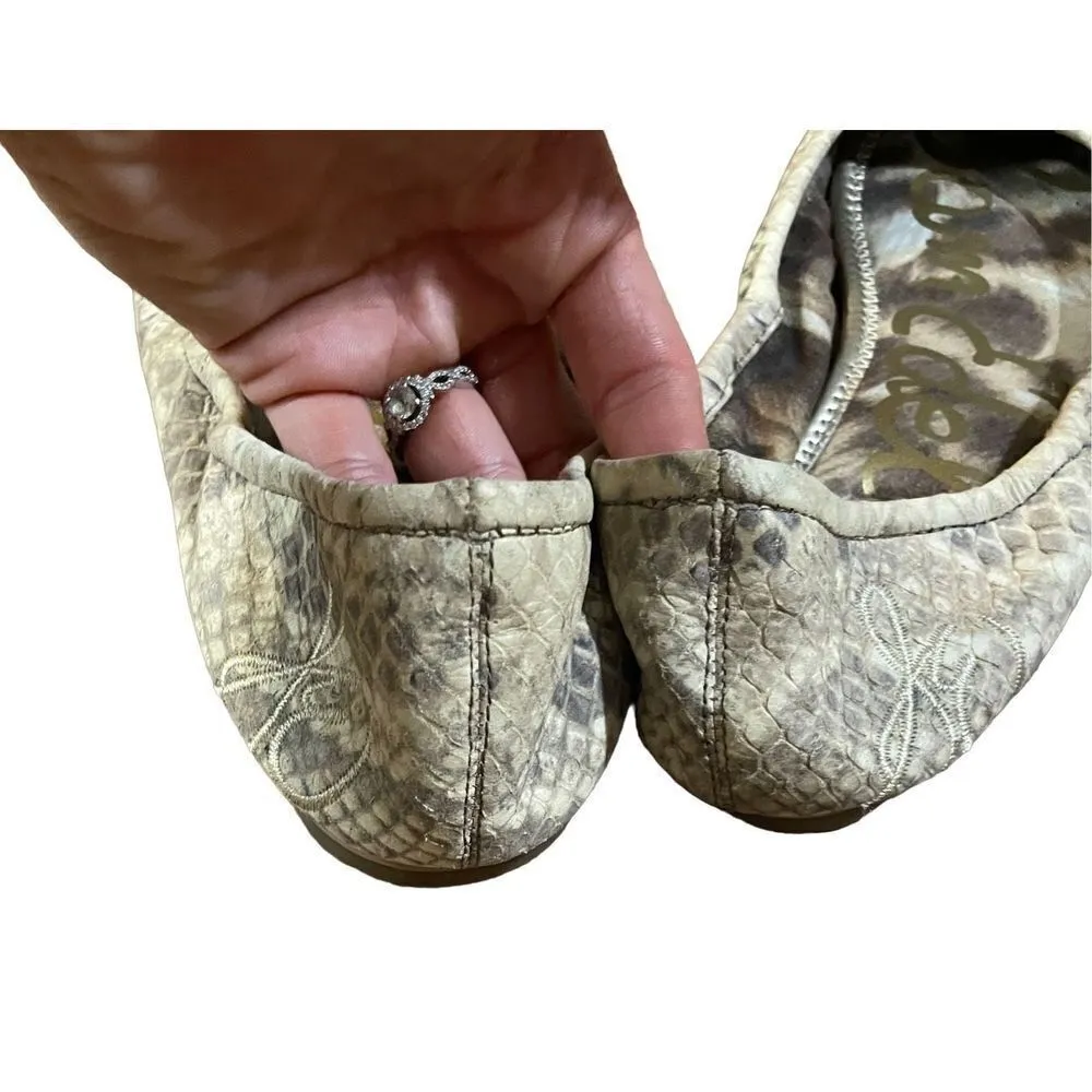 Sam Edelman Felicia snakeskin print leather ballet flats size 8.5 - Image 7