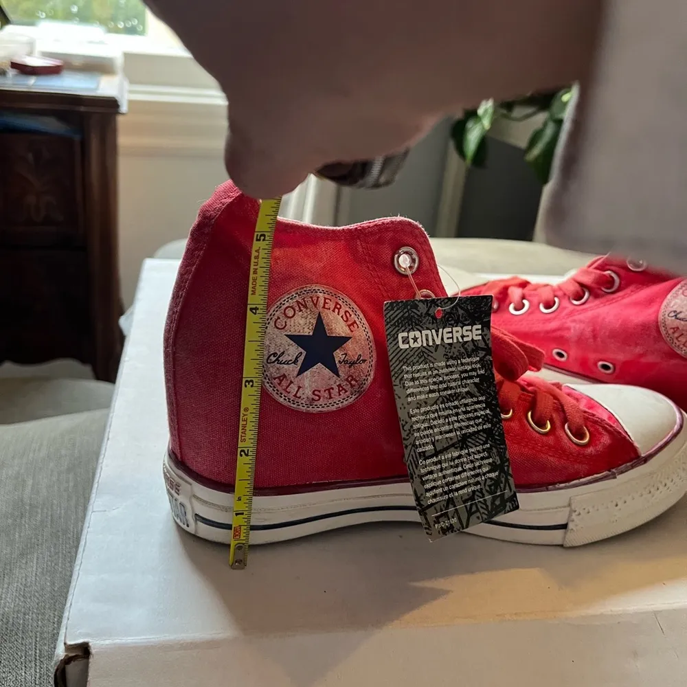 NWT: Converse Women's Red high heel Sneakers - Image 14
