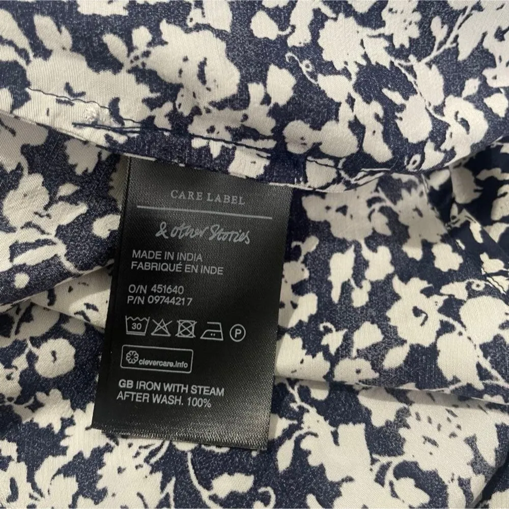 NEW & Other Stories Size 8  Printed Scallop Wrap Mini Dress $99 - Image 14