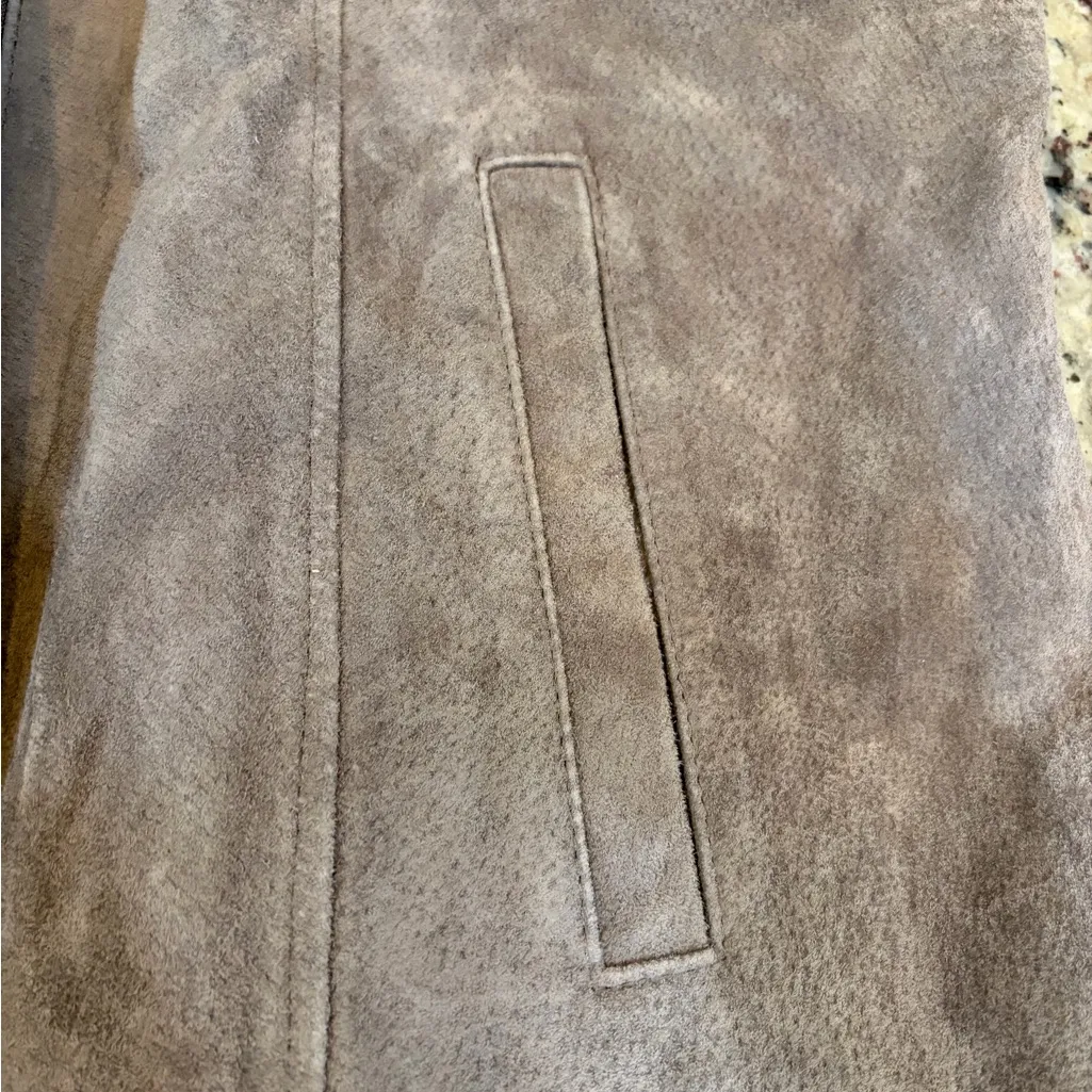 Dennis Basso Taupe Leather Vest - Image 7
