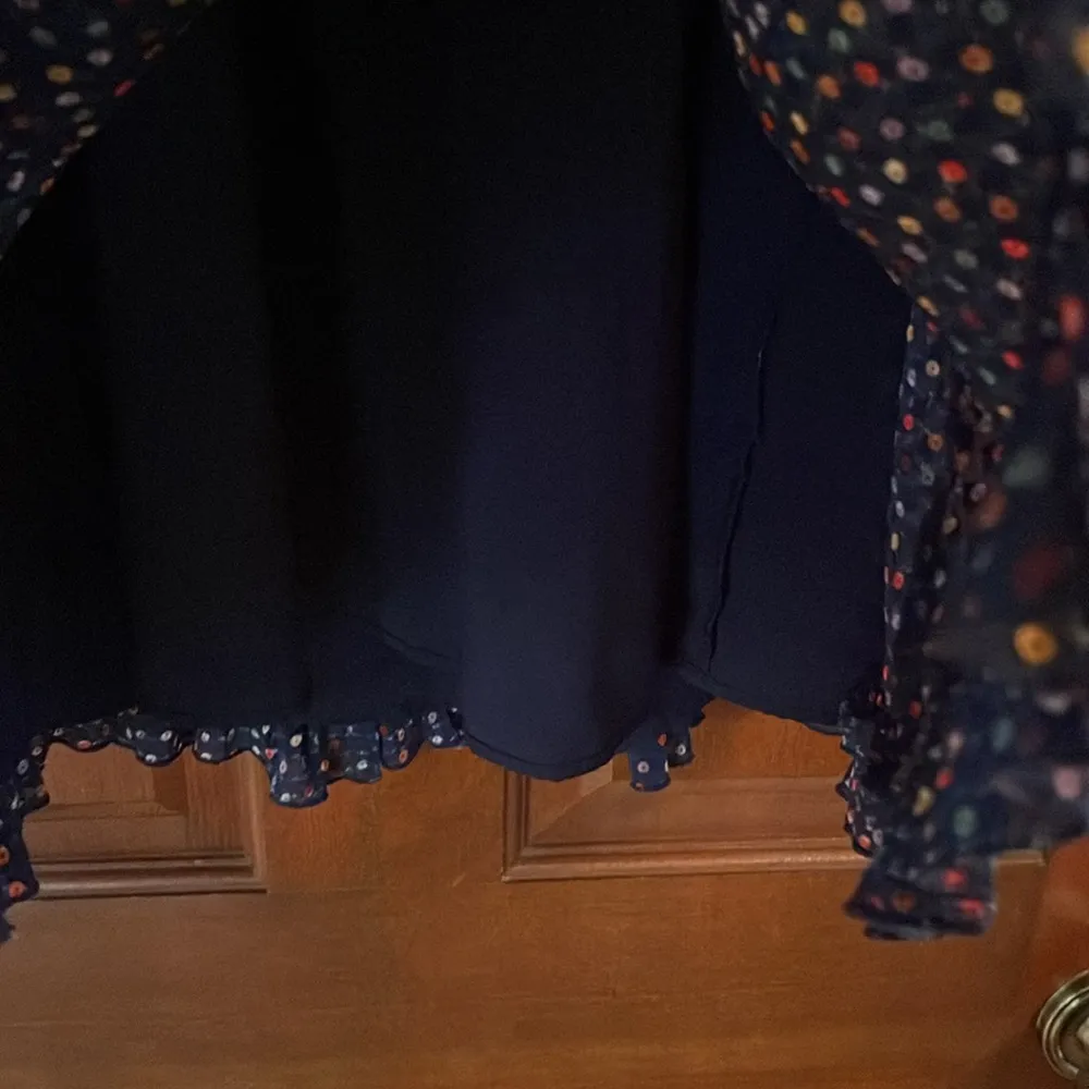 Madewell dot ruffle dress navy size 00 - Image 5