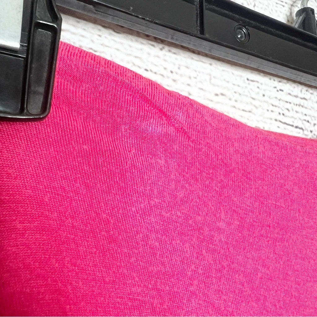 Made By Johnny Pink High Waist Wide Leg Palazzo Culotte Capri Pants Size Medium - Image 5