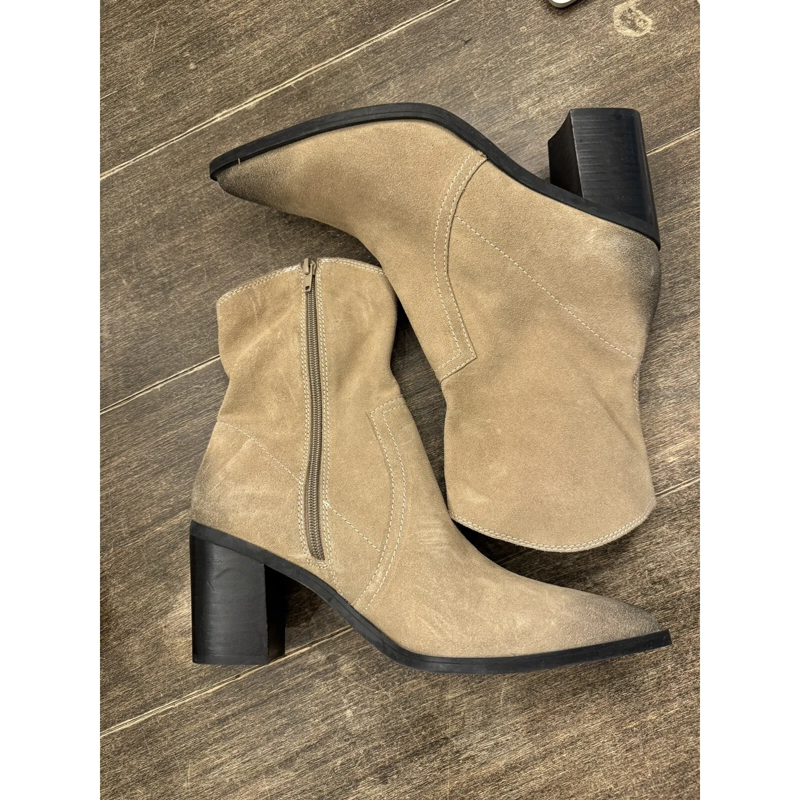 BP‎ Surina Western Booties In Tan Smoke Leather Upper Size 11 Women's Boots NEW - Image 3